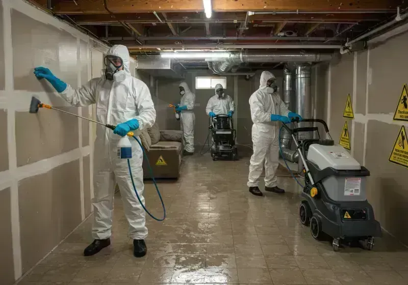 Basement Moisture Removal and Structural Drying process in Breathitt County, KY